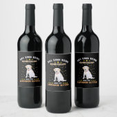 Labrador Glitter Wijn Etiket (Flessen)