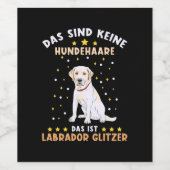 Labrador Glitter Wijn Etiket (Enkel label)
