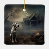 labrador halloween eng keramisch ornament (Achterkant)