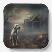 labrador halloween eng papieren bordje (Voorkant)