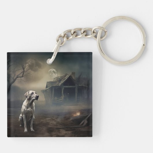 labrador halloween eng sleutelhanger (Achterkant)