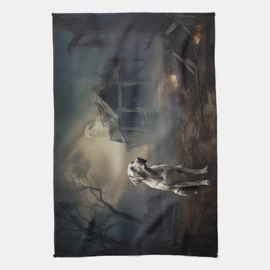 labrador halloween eng theedoek (Verticaal)