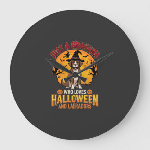 Labrador Halloween Oma Hond Ontwerp_1 Grote Klok