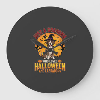 Labrador Halloween Oma Hond Ontwerp_1 Grote Klok