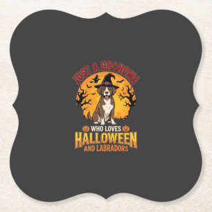 Labrador Halloween Oma Hond Ontwerp_1 Kartonnen Onderzetters