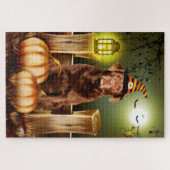 Labrador Halloween puzzel (Horizontaal)