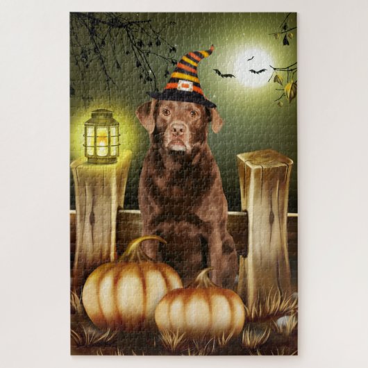Labrador Halloween puzzel (Verticaal)