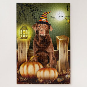Labrador Halloween puzzel Legpuzzel