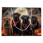 Labrador Halloween Spooky Groot Cadeauzakje (Achterkant)