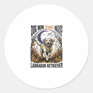 Labrador Halloween T-shirt Vintage Dog Moeder Graf Ronde Sticker