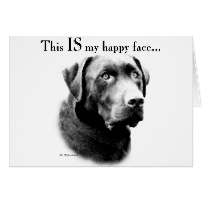 Labrador Happy Face (Voorkant Horizontaal)