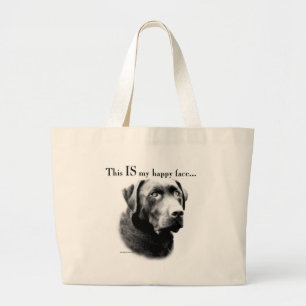 Labrador Happy Face Grote Tote Bag