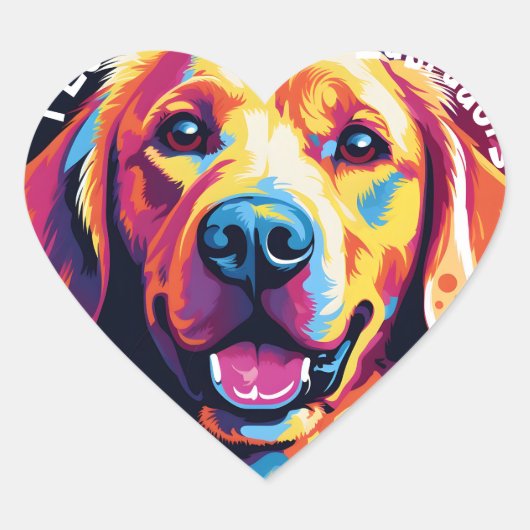 Labrador hart sticker (Voorkant)