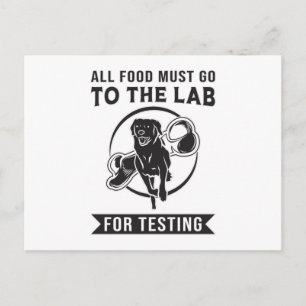 Labrador het lab voor het testen van retriever hon briefkaart