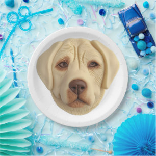 Labrador Hond 3D Geïnspireerd Papieren Bordje
