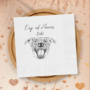 Labrador Hond Custom Hand Tekening Bruiloft Servet