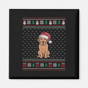 Labrador hond dragen Santa Hat Ugly Xmas Hondenlie Magneet