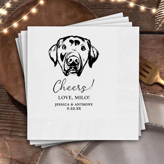 Labrador Hond Gepersonaliseerd Cheers Servetten