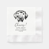 Labrador Hond Gepersonaliseerd Cheers Servetten (Voorkant)