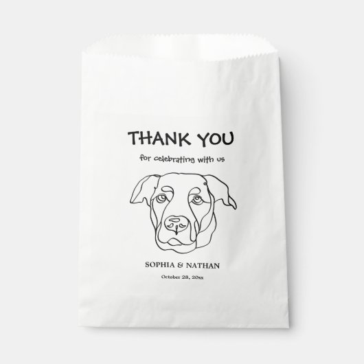 Labrador hond gepersonaliseerd dank u bedankzakje (Voorkant)