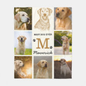 Labrador hond gepersonaliseerd fleece deken (Voorkant)
