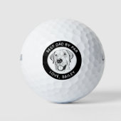 Labrador hond gepersonaliseerde hand tekening golfballen (Voorkant)