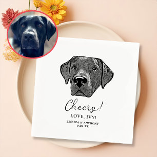 Labrador Hond Handtekening Gepersonaliseerde Proos Servet