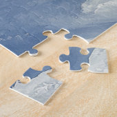 Labrador Hond in Sledge Laat het Sneeuw Kerstmis Legpuzzel (Zijkant)