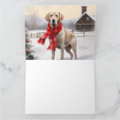 Labrador Hond in Sneeuw Kerstmis Kaart (Binnen)