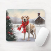 Labrador Hond in Sneeuw Kerstmis Muismat (Met muis)