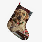 Labrador Hond Kerstfeest Grote Kerstsok (Voorkant (Hangend))