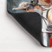 Labrador Hond Rijden Motorfiets Kerstmis Muismat (Hoek)