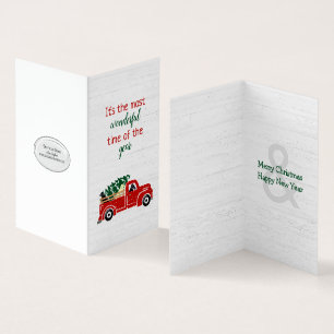 Labrador-honden in Red Kersttruck Kaart