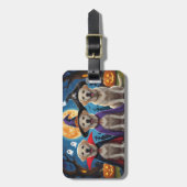 Labrador Honden Pompoen Halloween Grappig Bagagelabel (Voorkant verticaal)