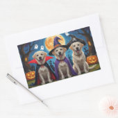 Labrador Honden Pompoen Halloween Grappig Rechthoekige Sticker (Envelop)