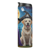 Labrador Honden Pompoen Halloween Grappig Thermosbeker (Geroteerd rechts)