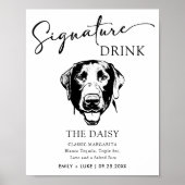 Labrador Hondenbruiloft Handtekening Drink Teken Poster (Voorkant)