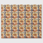 Labrador in de herfst verlaat de Thanksgiving Cadeaupapier (Vlak)