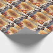 Labrador in de herfst verlaat de Thanksgiving Cadeaupapier (Hoek)