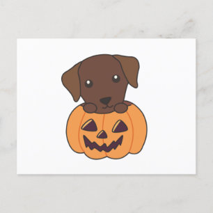 Labrador in Pumpkin Cute Dogs Happy Halloween Briefkaart