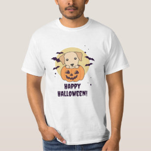 Labrador in Pumpkin Cute Dogs Happy Halloween T-shirt