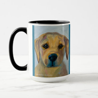 Labrador Jaune Pup | Mug Deux Tons, 45 cl