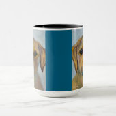 Labrador Jaune Pup | Mug Deux Tons, 45 cl (Centre)