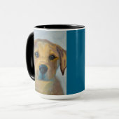 Labrador Jaune Pup | Mug Deux Tons, 45 cl (Devant gauche)