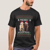 Labrador Kerst Lelijk Geel Lab Chocolade Labra T-shirt (Voorkant)