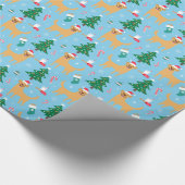 Labrador kerstinpakpapier cadeaupapier (Hoek)