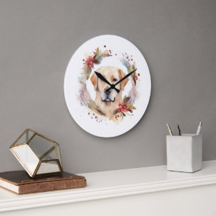 Labrador Kerstkrans Feestelijke Pup Grote Klok