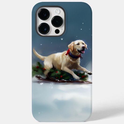 Labrador Kerstmis sneeuw winter Case-Mate iPhone Case (Achterkant)