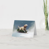 Labrador Kerstsneeuw winter Kaart (Voorkant)