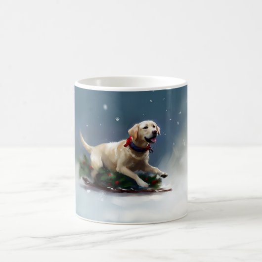 Labrador Kerstsneeuw winter Koffiemok (Center)